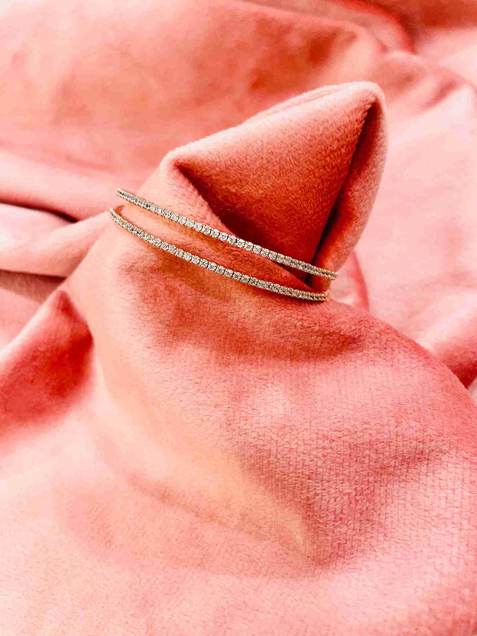 2 line silver sleek bracelet image 0