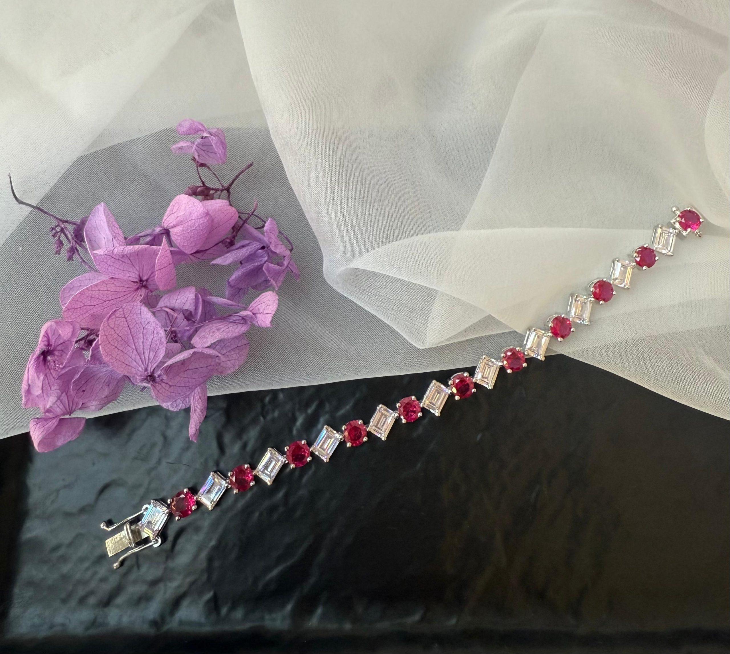 Vedika Tennis Bracelet (red) image 0