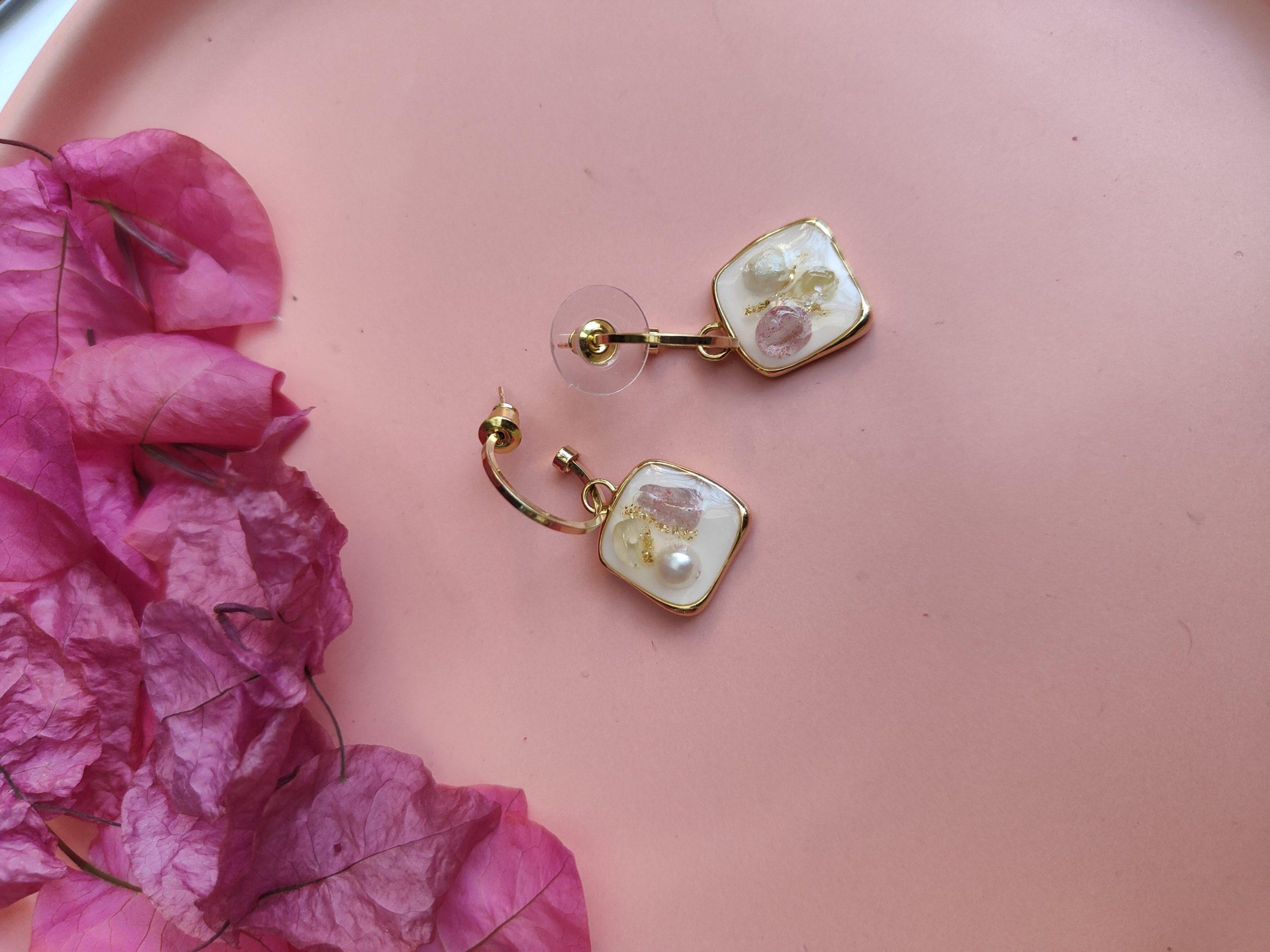 Resin Square Earings image 0