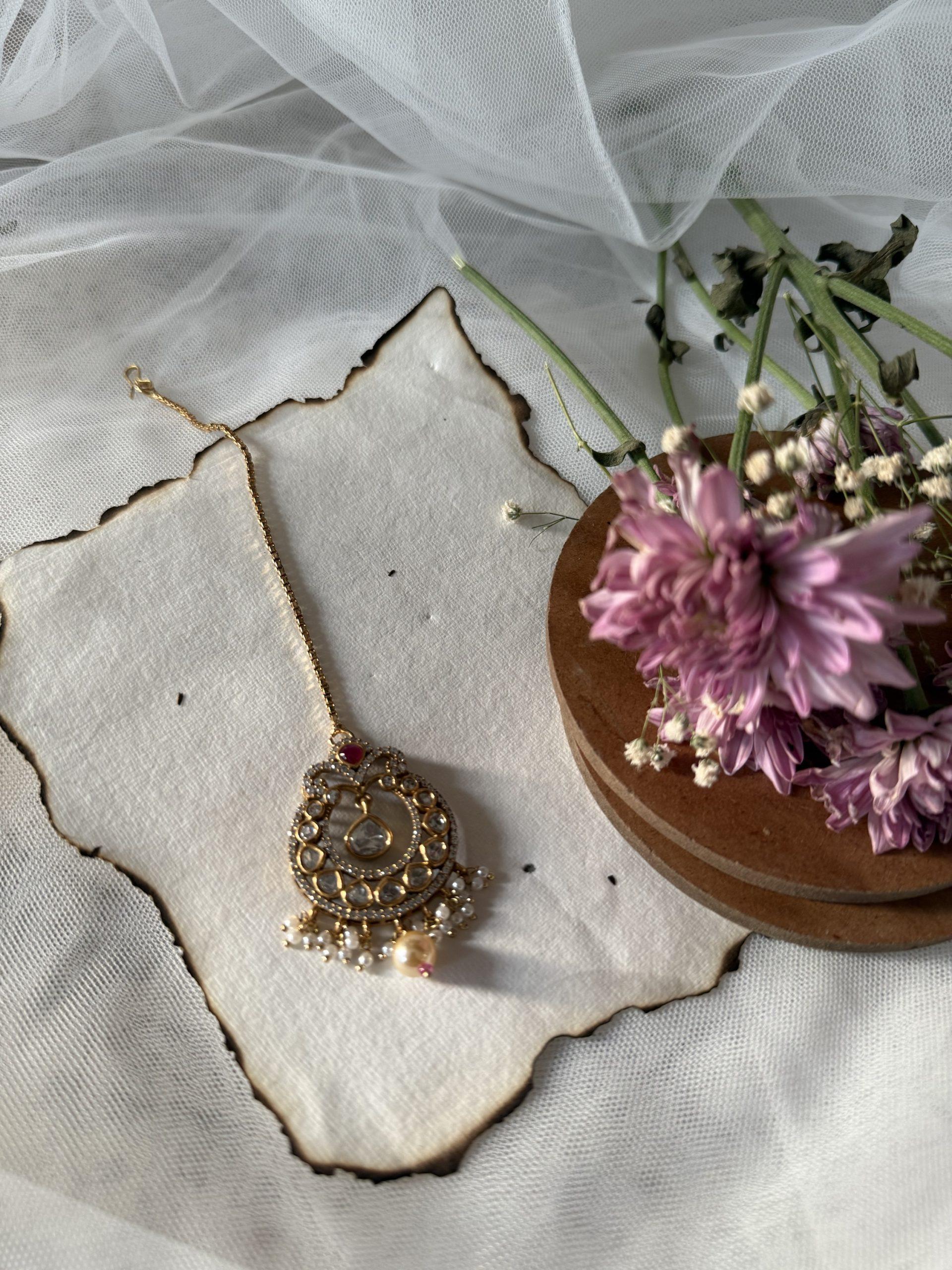 Aabha Polki Maang Tikka image 0