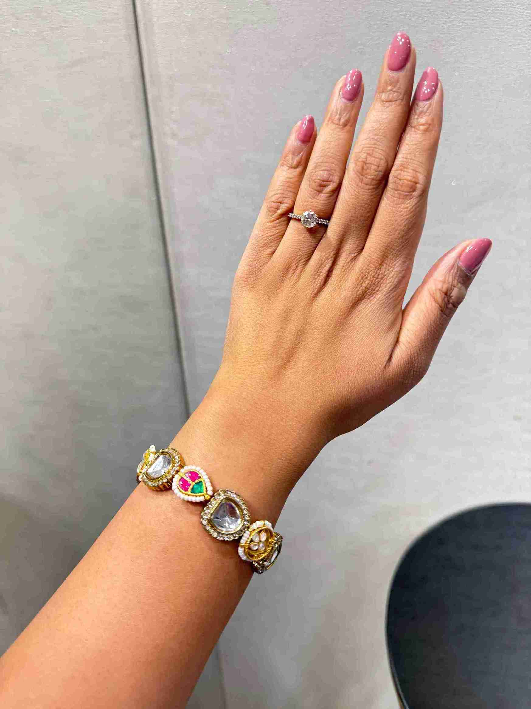 SULEKHA COLOURED POLKI BANGLE image 0