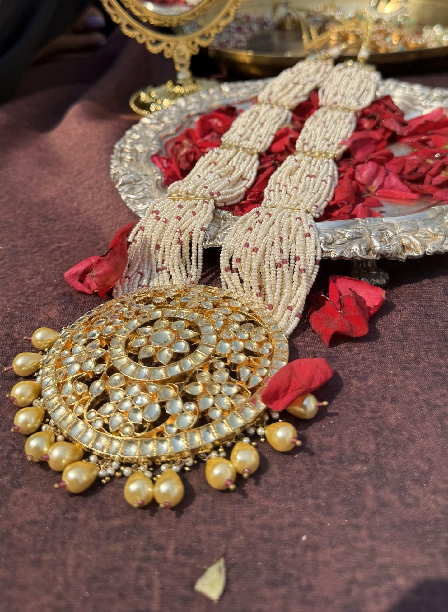 ADRIKA LONG PACHI KUNDAN PURE SILVER NECKLACE image 0