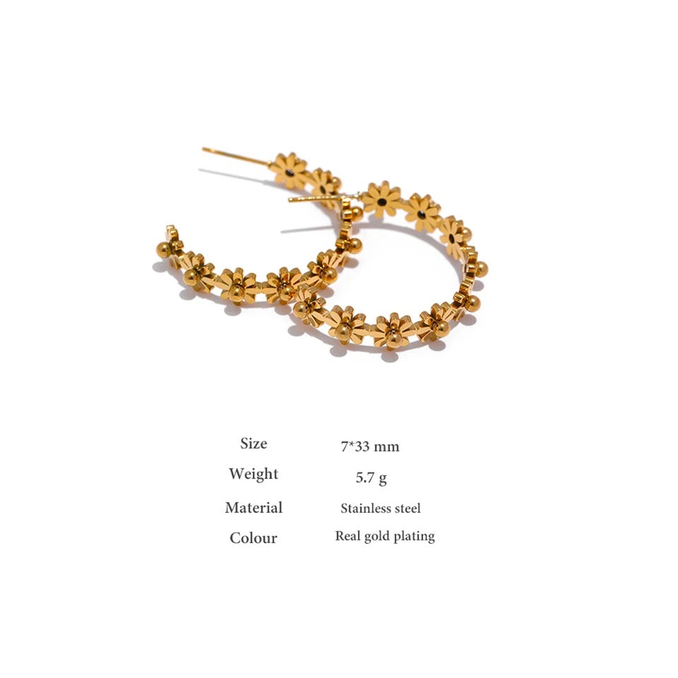 BETSY FLOWER HOOPS image 2