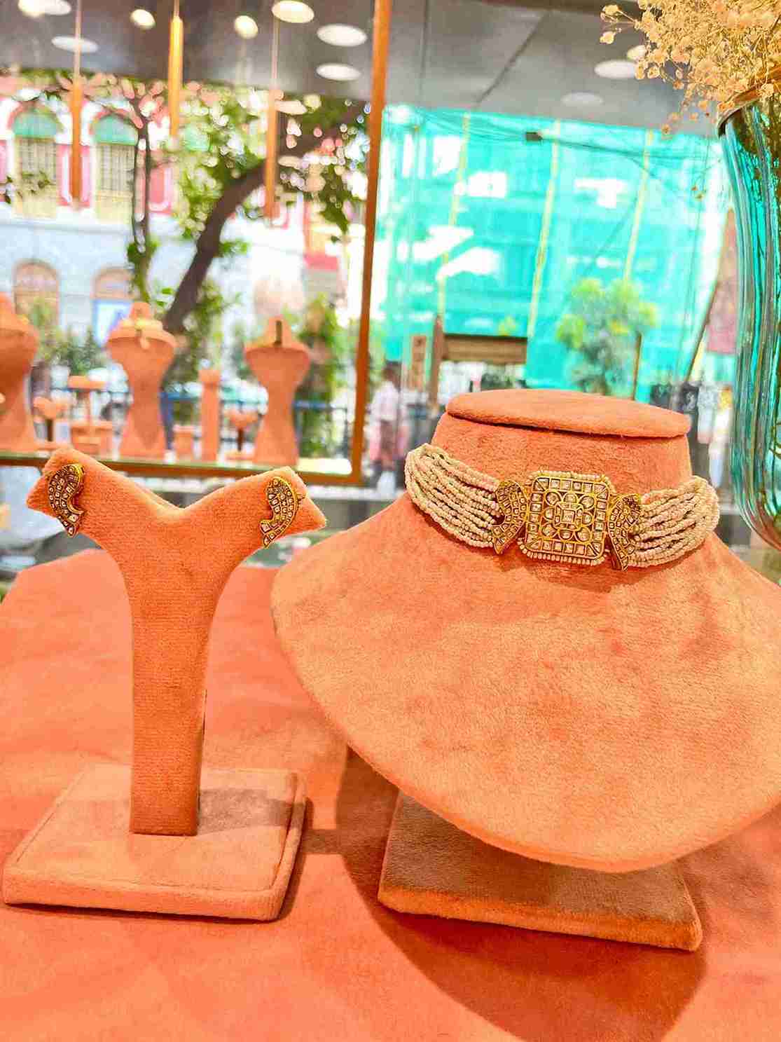 ABHILASHA PURE SILVER CHOKER SET image 0