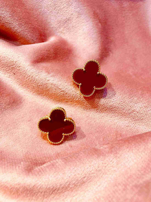 VANCLEEF BIG MAROON STUD image 0