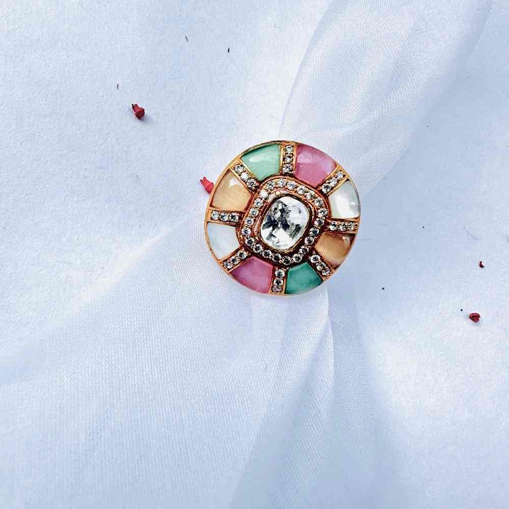 Pastel Navratna Ring Flower Square image 0