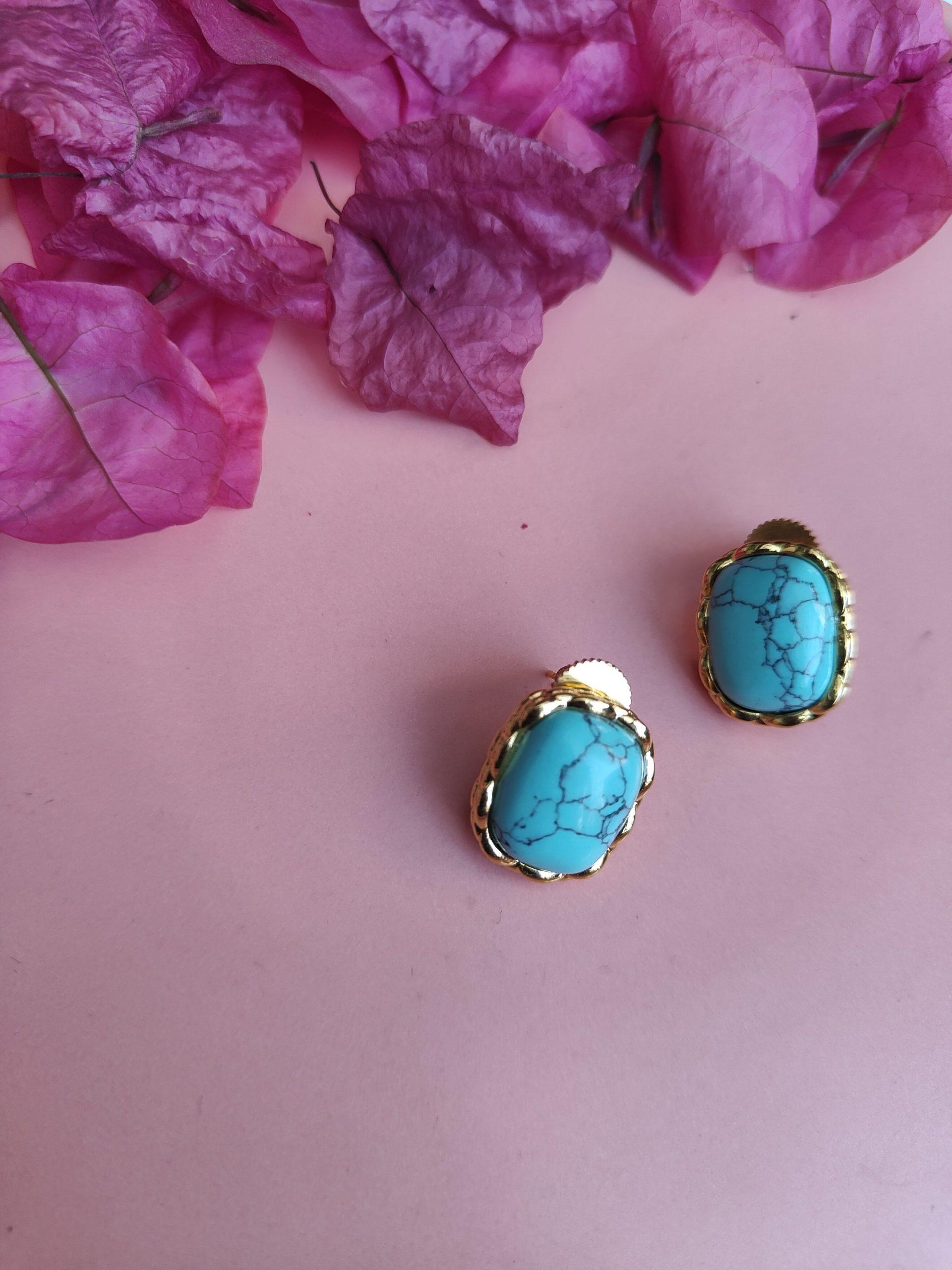 Fluorescent Blue Studs image 0