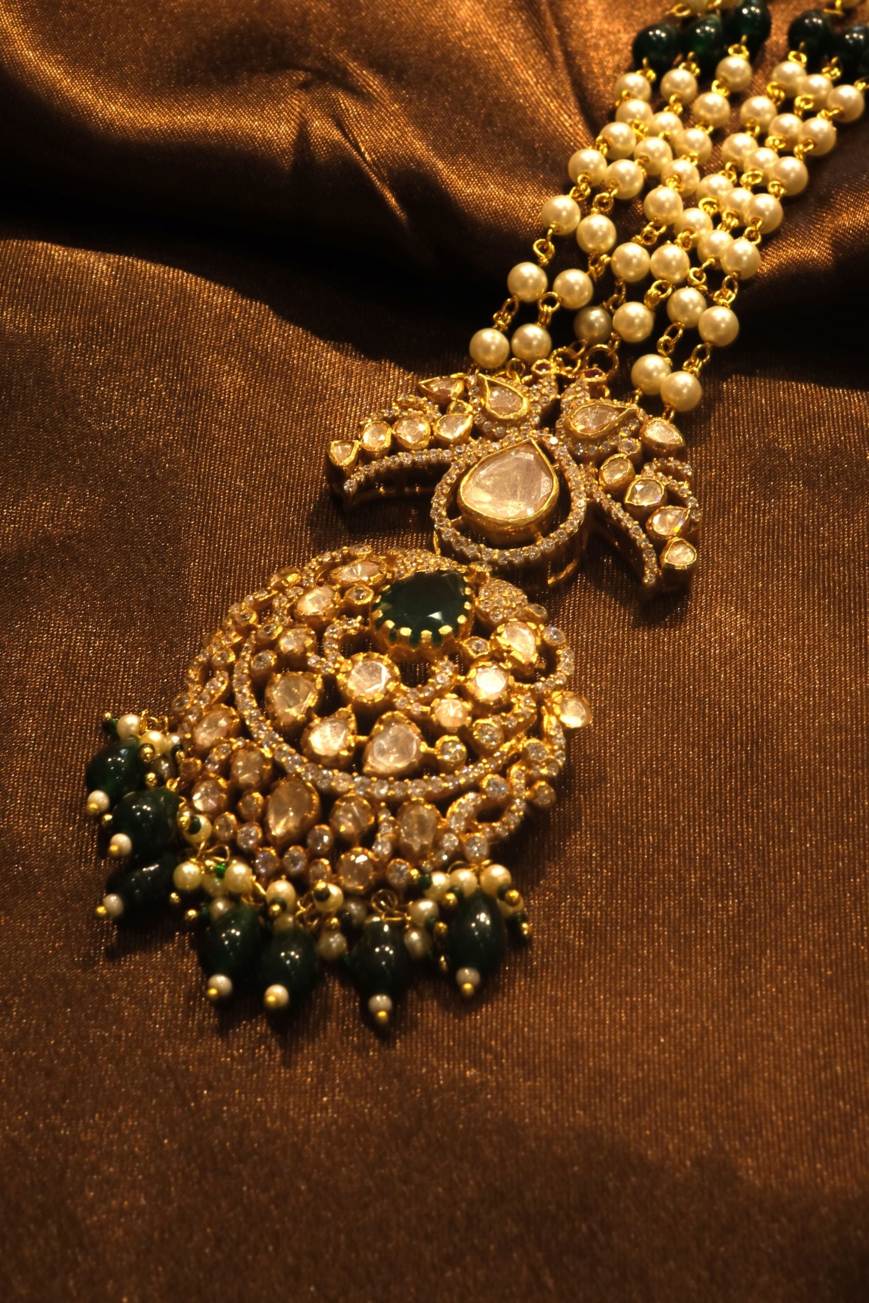 LAVANYA PURE SILVER POLKI MALA image 1