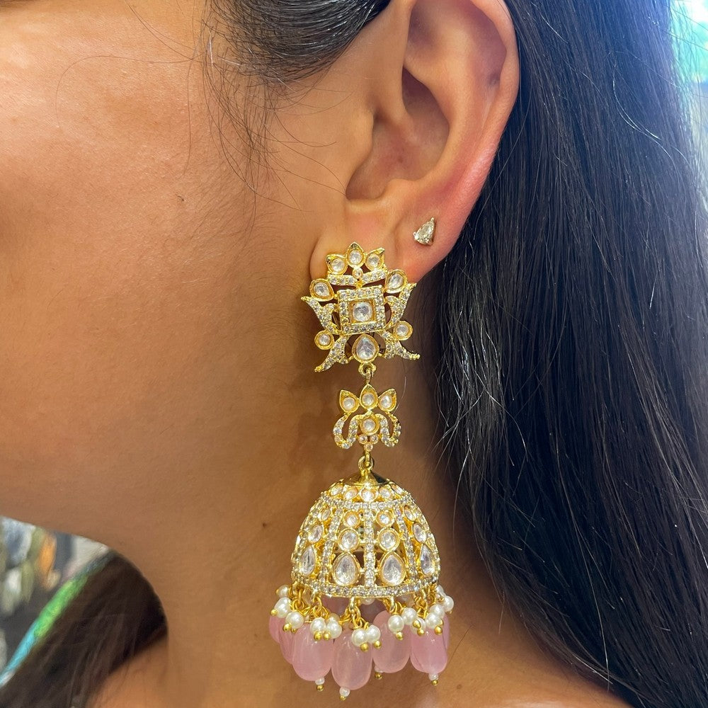 Garima Kundan &amp; Zirconia Jhumka image 1