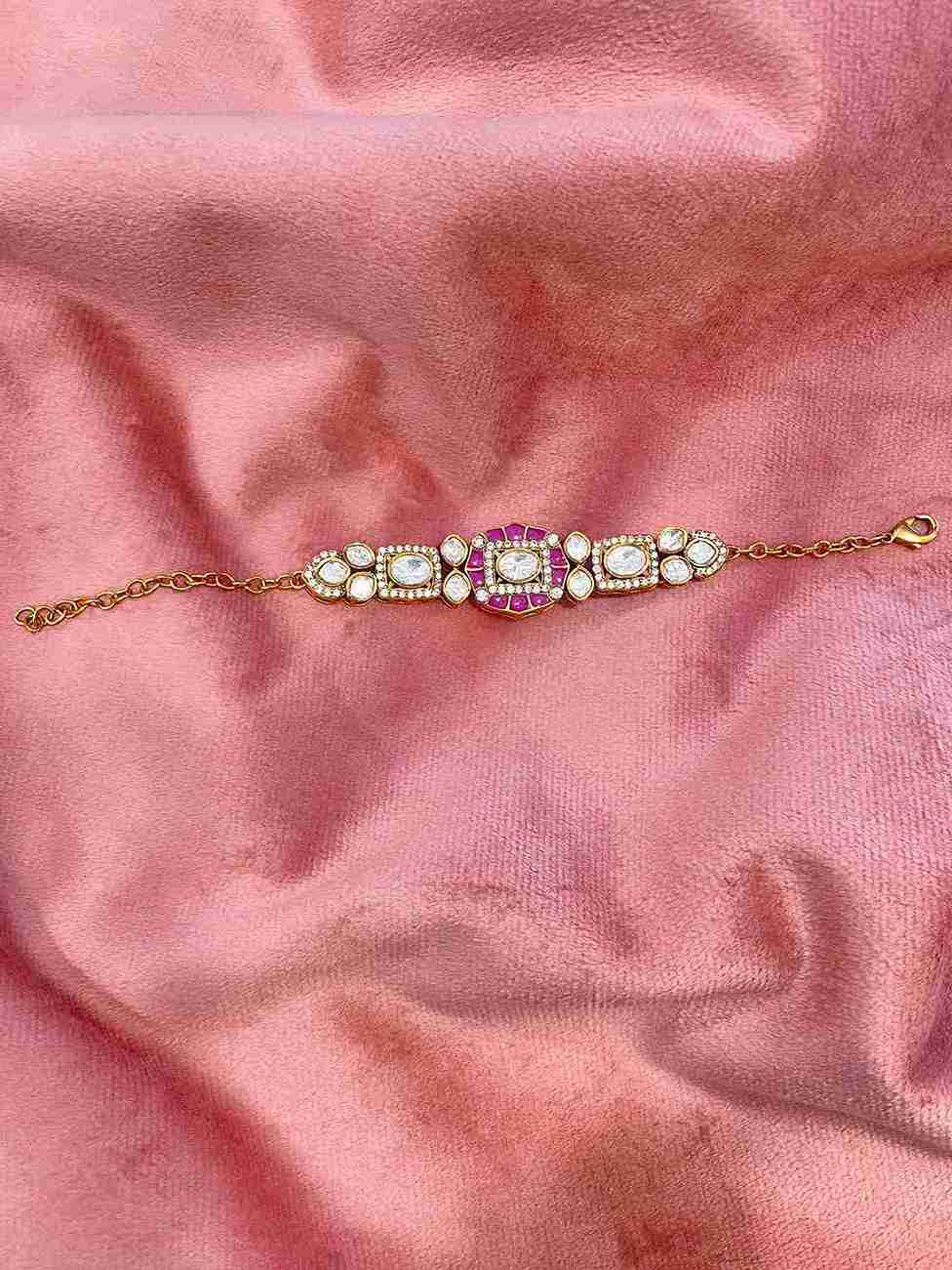 NATASHA PINK 92.5 SILVER BRACELET image 0