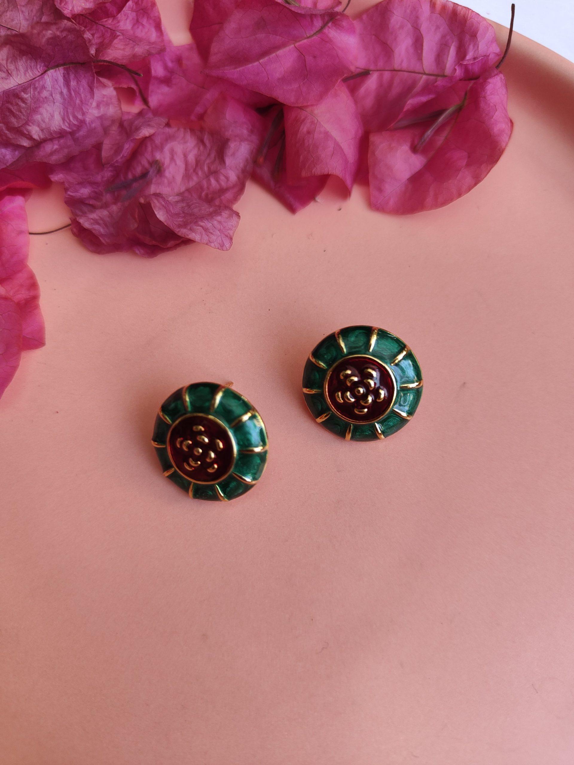 Green Resin Studs image 0
