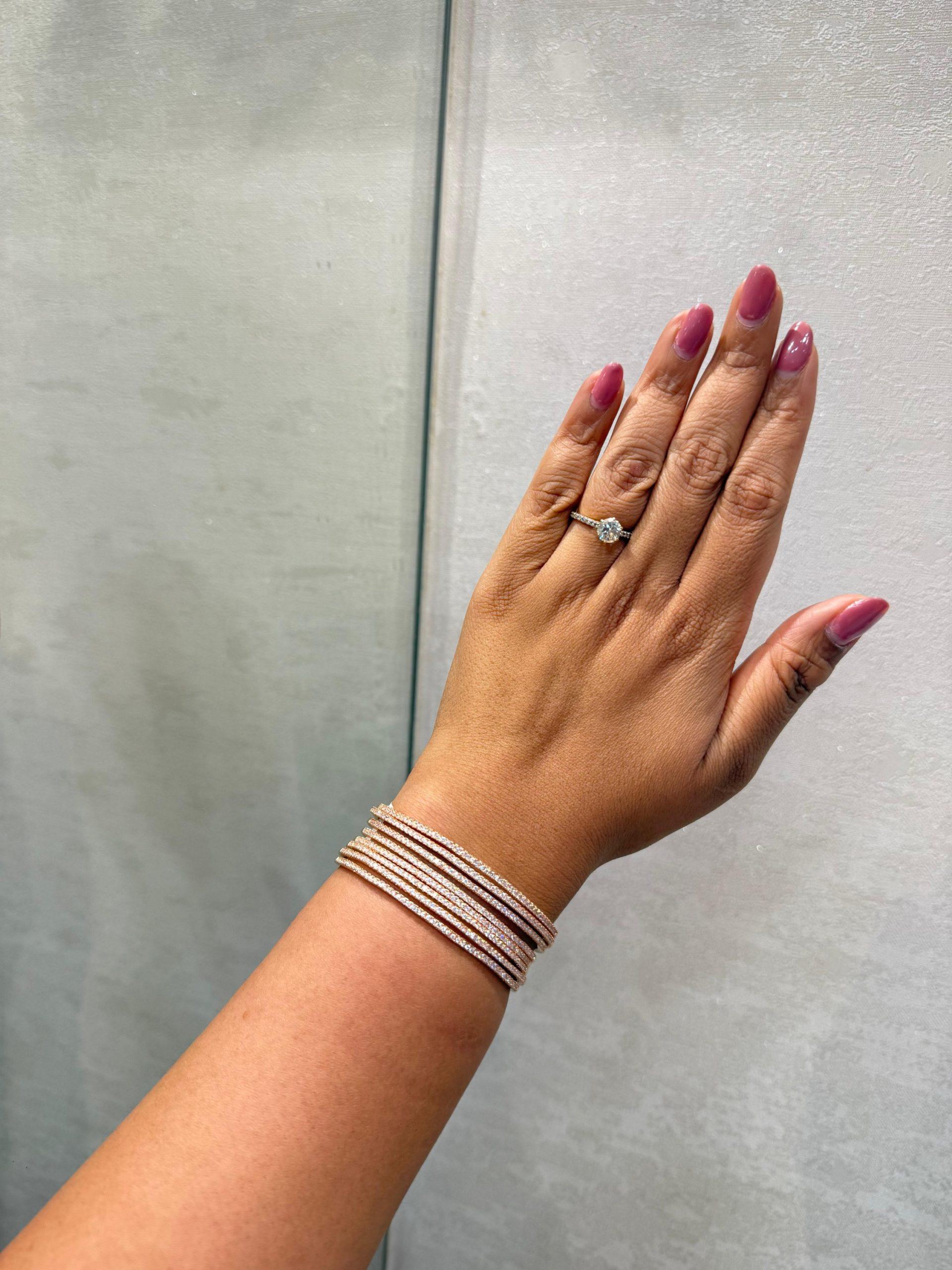 Angel  Diamond Bracelet ( rose gold ) image 0