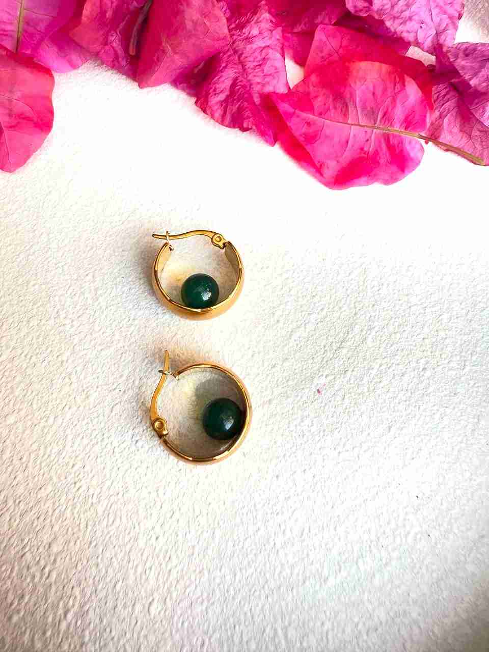 GREEN DOT HOOPS image 0