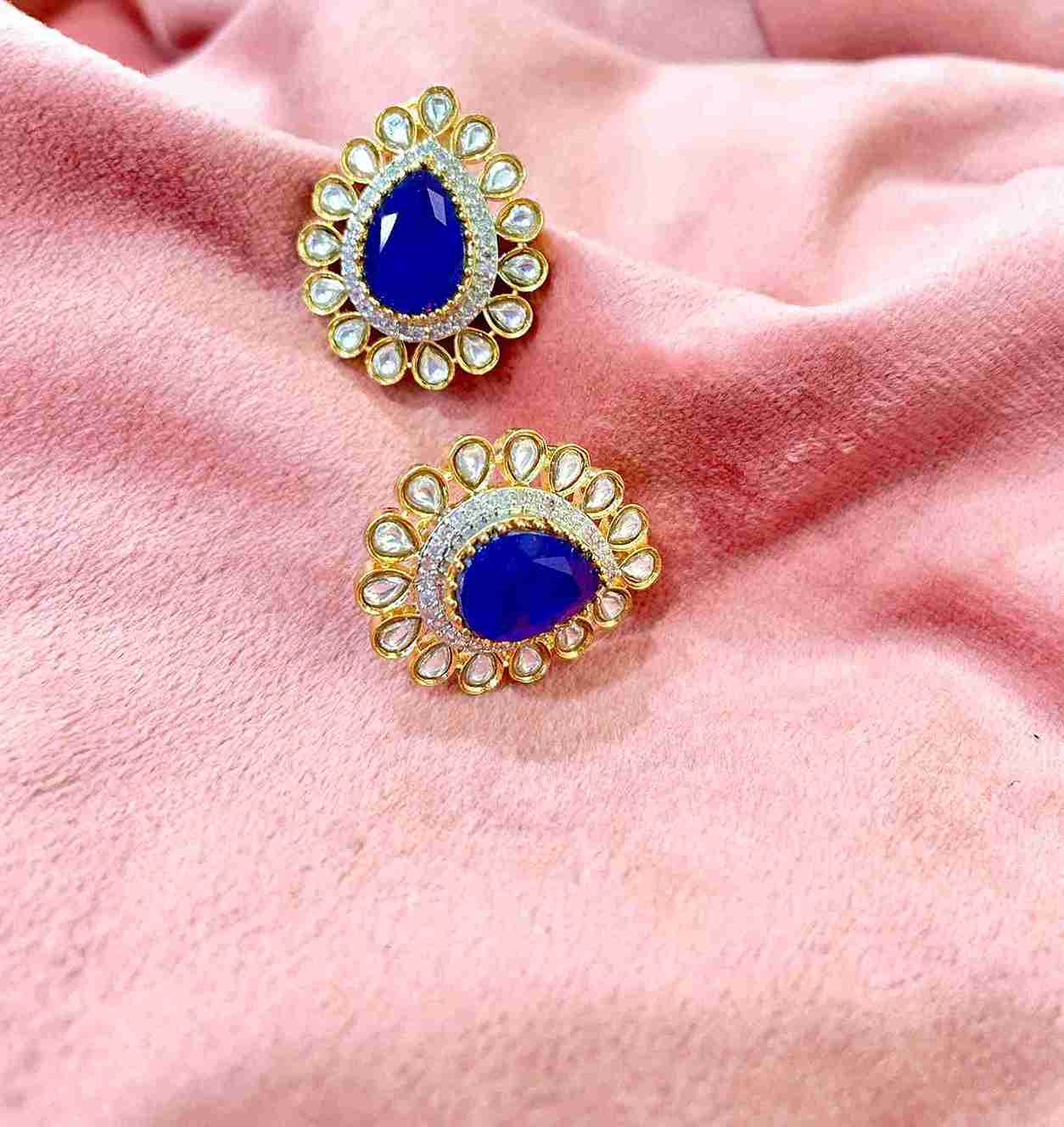 DAKSHINI BLUE STUDS image 0