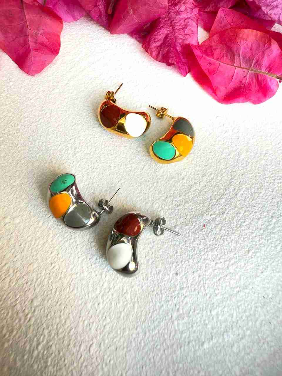 DORA COLORED STUD (silver) image 0