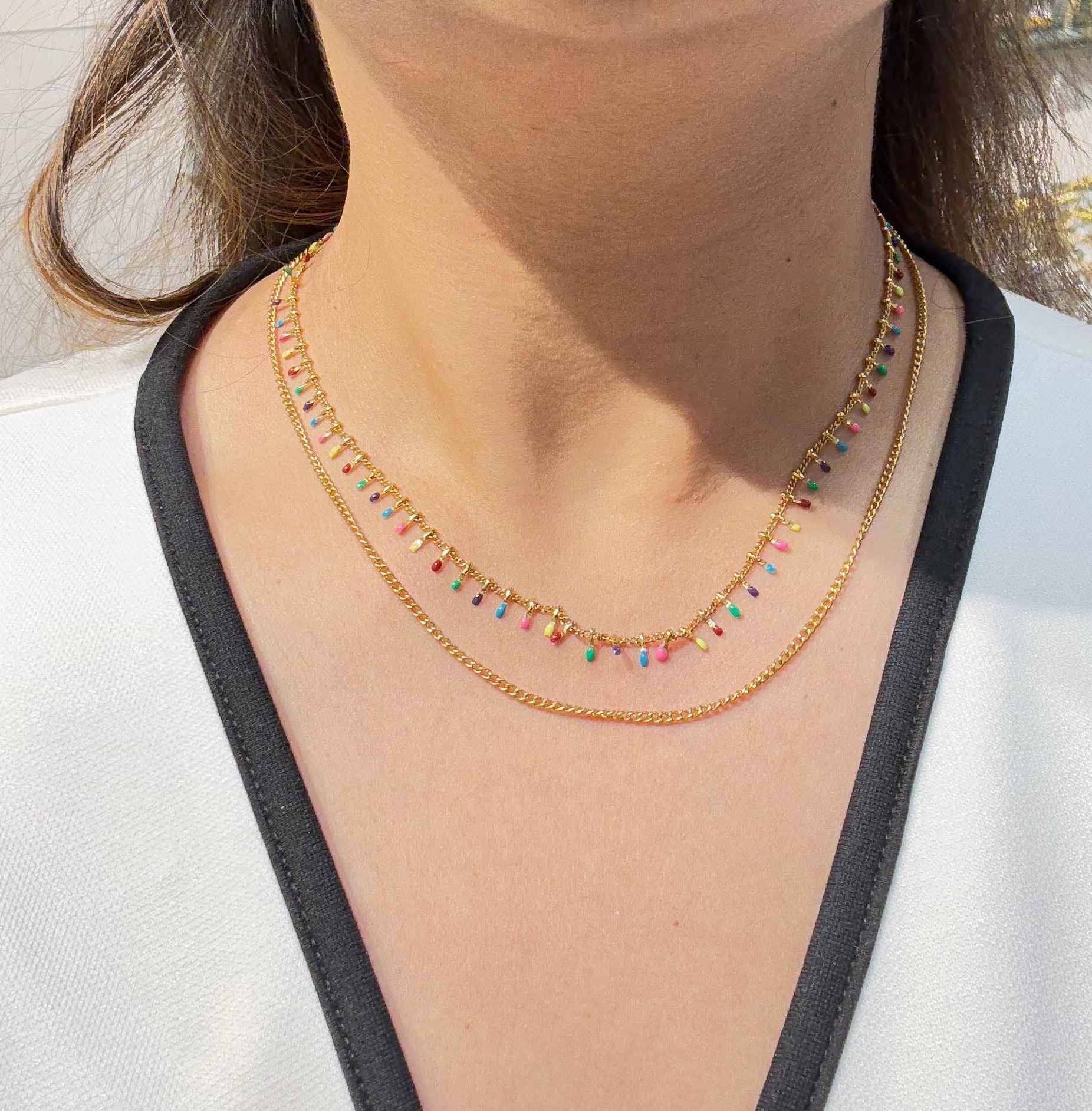 GOLDIE TWO LAYER CHAIN image 0