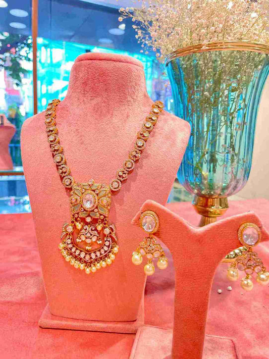 SHILA LONG MOISSANITE POLKI SET image 0