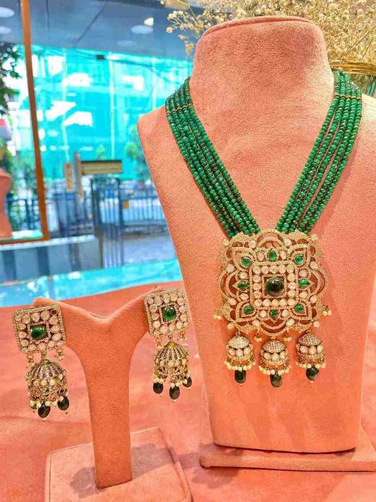PRIYA LONG GREEN VICTORIAN SET image 0