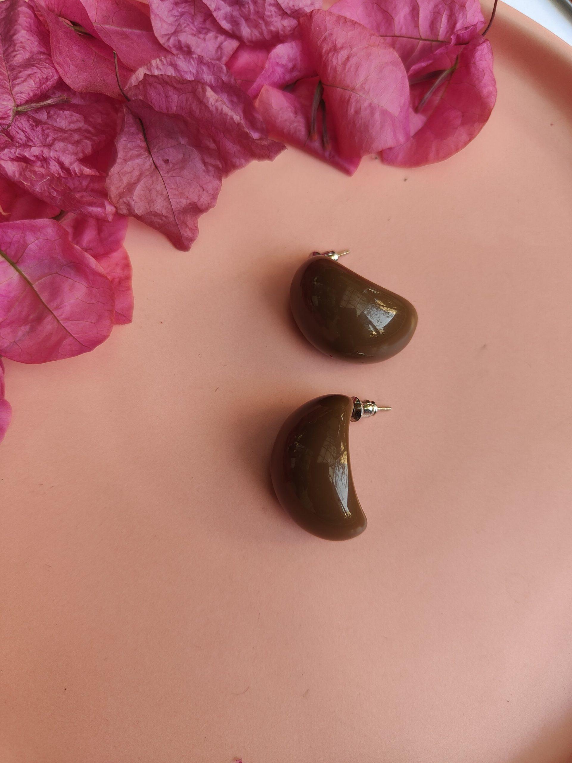 Resin Cresent Earings image 0