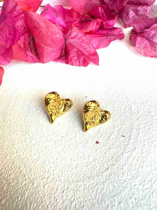 PARALLEL HEART STUD image 0