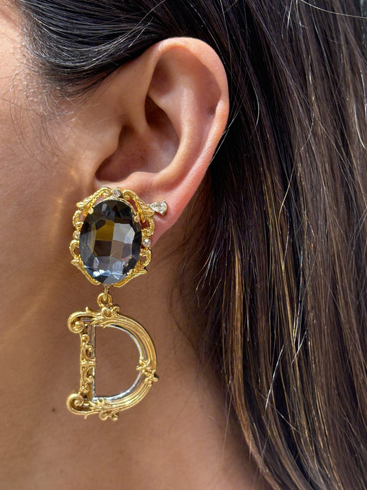 D AND G BIG CRYSTAL EARRING image 0