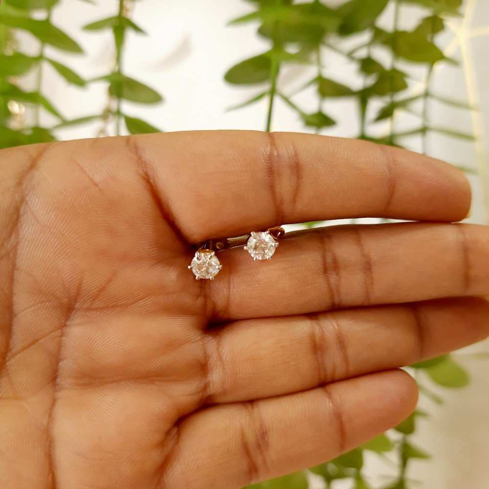 Round Shape Solitaire Studs Mini image 0