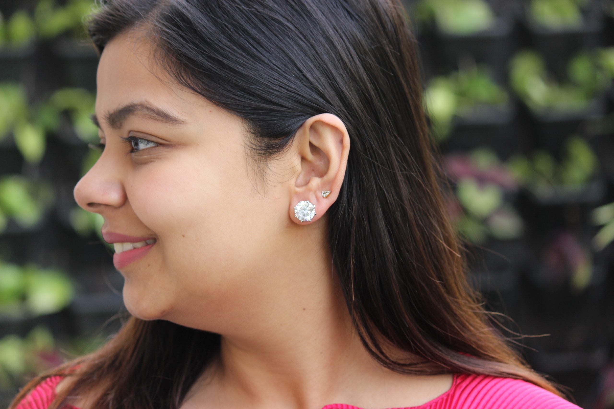Round Shape Solitaire Studs Big image 1