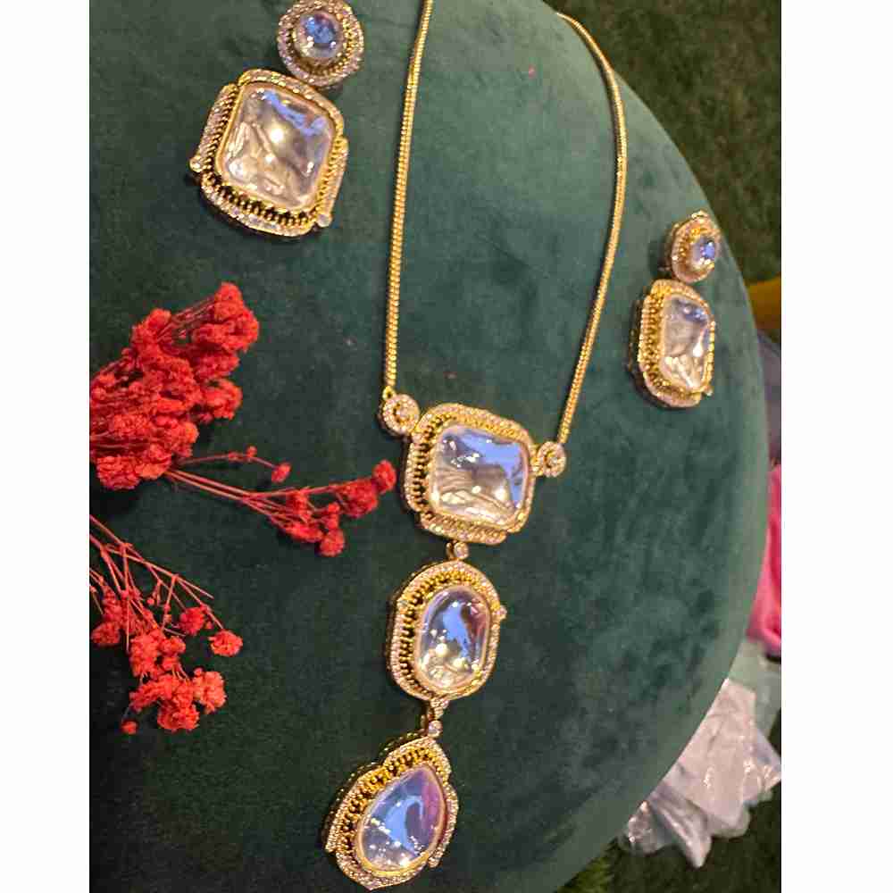 Malvika Polki Chain Necklace Set image 0