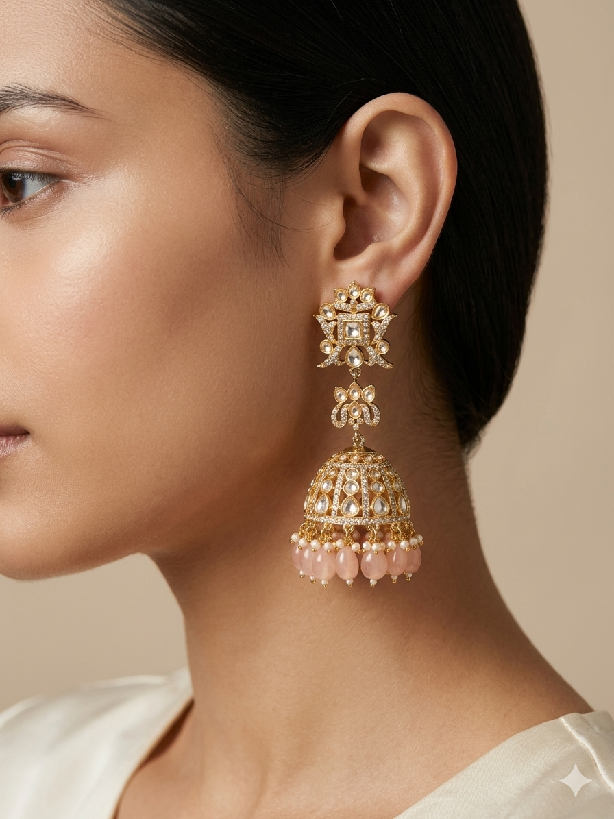 Garima Kundan &amp; Zirconia Jhumka