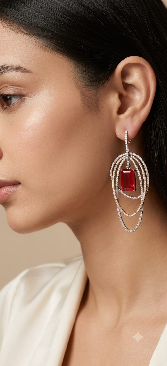Zenil Statement Earring (Lilac)