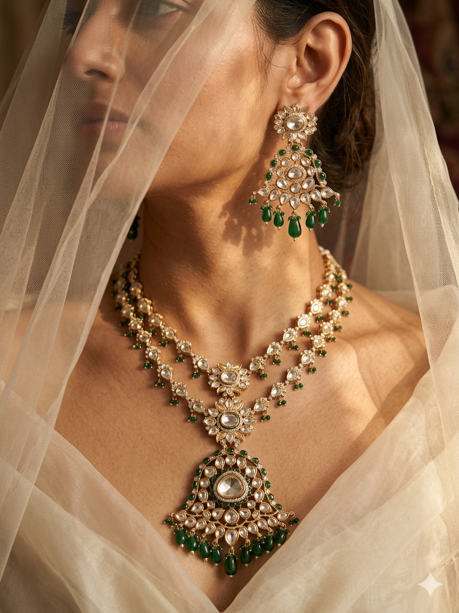 AARNA LONG POLKI NECKLACE SET