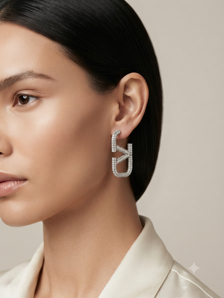 V Bling Hoops