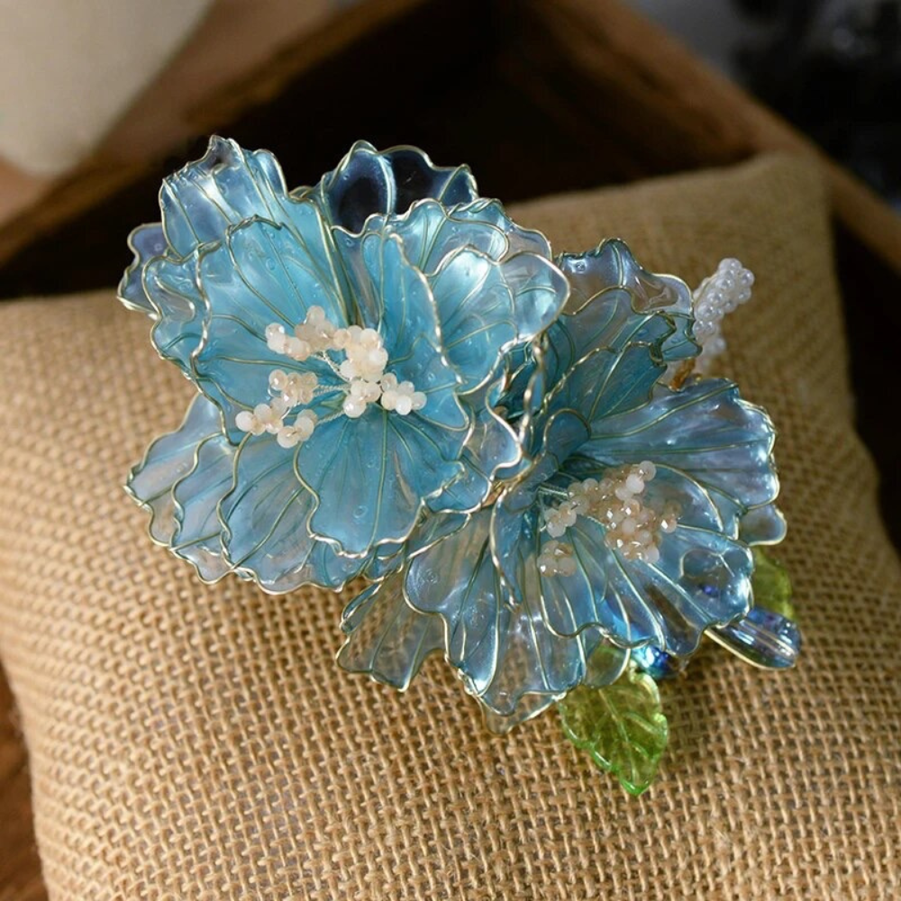 2 Blue Resin Flower – Runway Hit