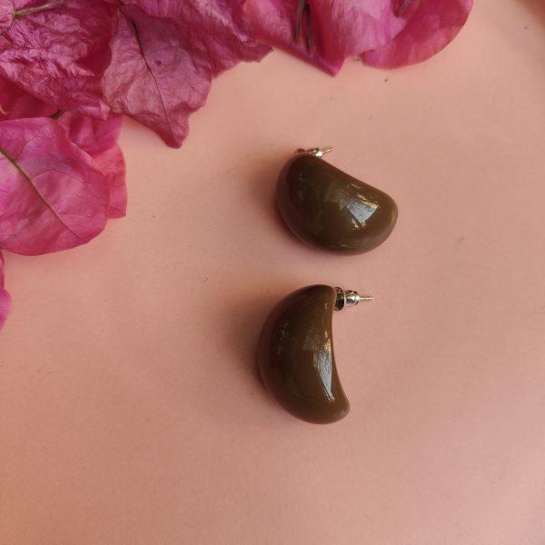 Resin Cresent Earings