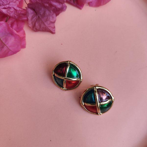 Resin Multi Colour Stud
