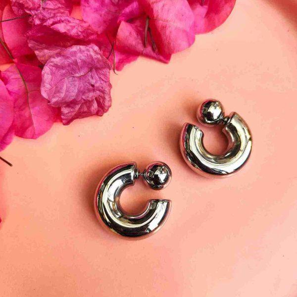 DOUBLE SIDED SILVER STUD