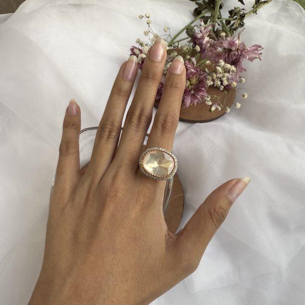 Oval Polki Ring