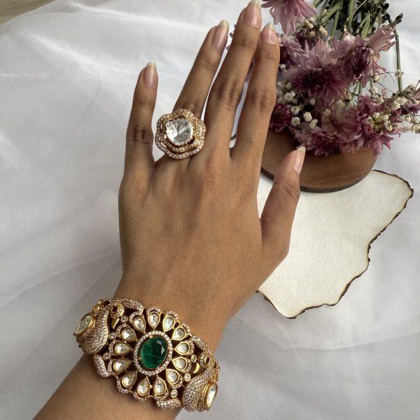 Green Polki Bangle
