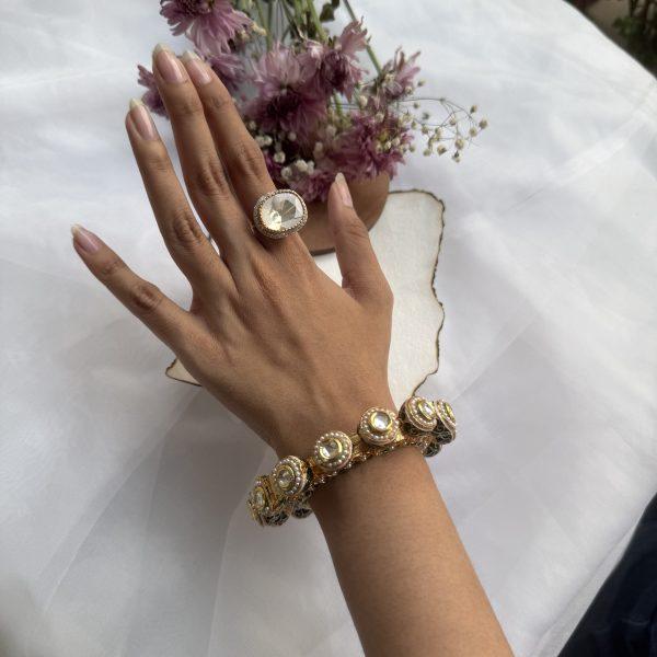 Highted Polki Bangle