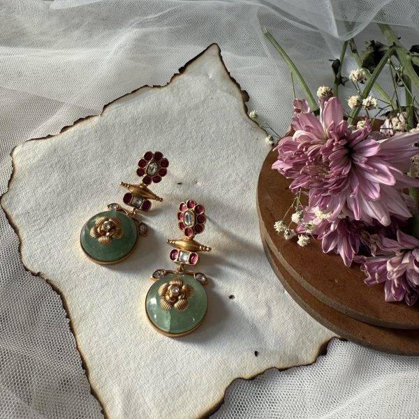 Light Green Polki Earrings