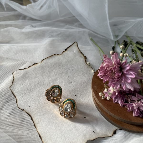 Foot Polki Earrings