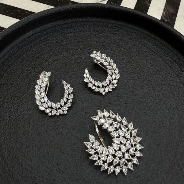 Dainty Diamond Pendant & Earrings