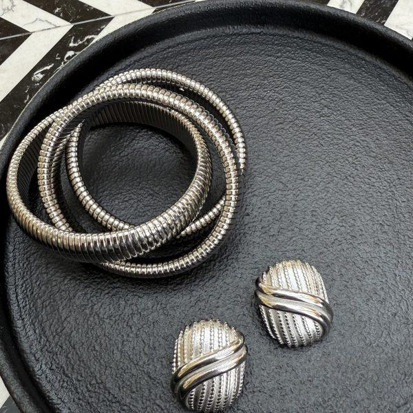 Layered Chunky Bracelet + Earrings