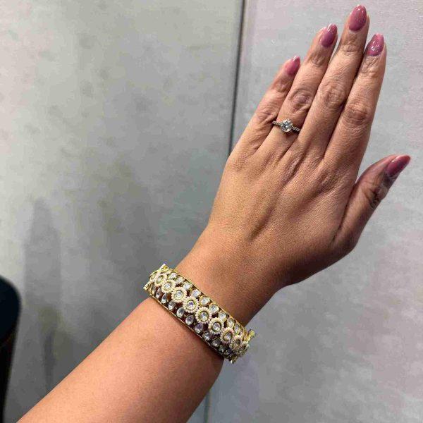 SHIRSHTI PEARL POLKI BANGLE