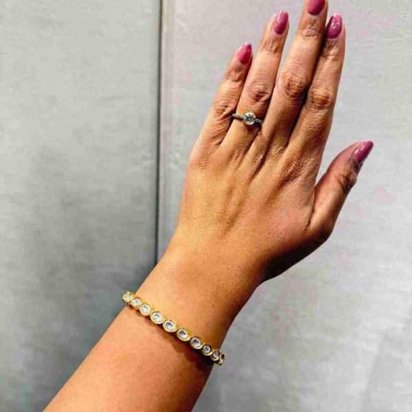 SIDRA GOLD POLKI BANGLE