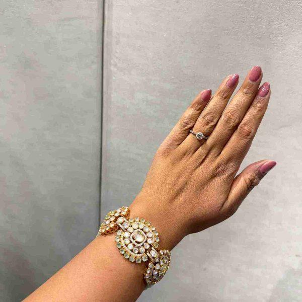 FARIDA MINT GREEN PURE SILVER BRACELET