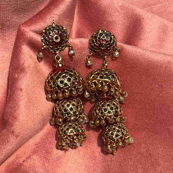 ROHINI 3 LAYER JHUMKA