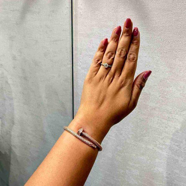 cartier nail rose gold bracelet
