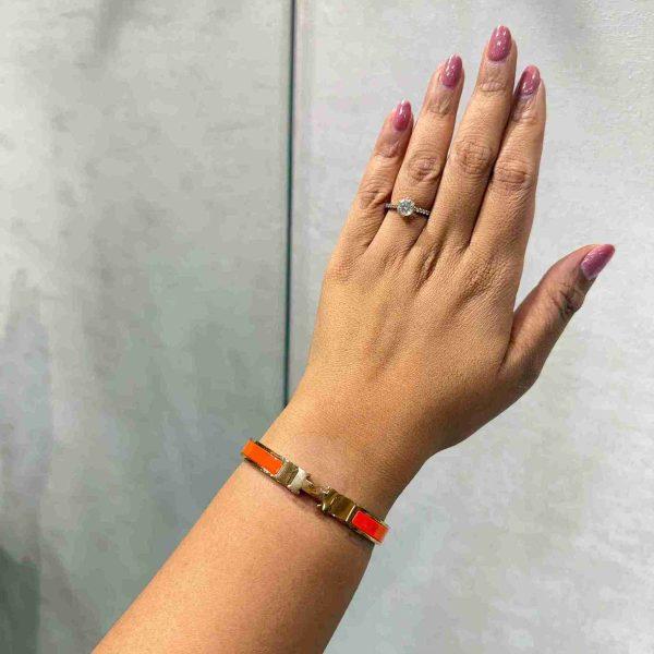 HERMES ORANGE SLIK BRACELET
