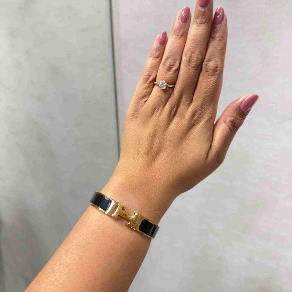 HERMES WIDTH BLACK BRACELET
